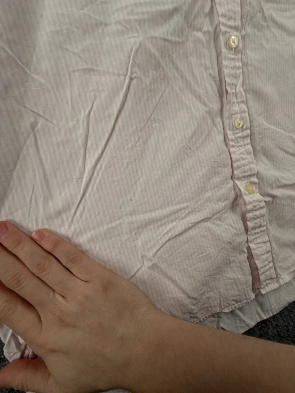 Thomas Pink Mens 15.5 34 Pink Striped Long Sleeve Button Up French Cuff